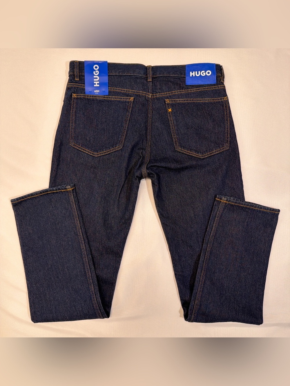 NWT HUGO BOSS Blue Ash Slim Fit Jeans Men's 32x32 Deep Indigo Ram Denim